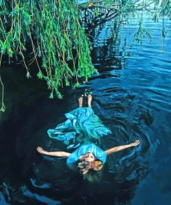 Girl Laying On Water Paint By Numbers