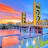 Tower Bridge West Sacramento Paint By Numbers