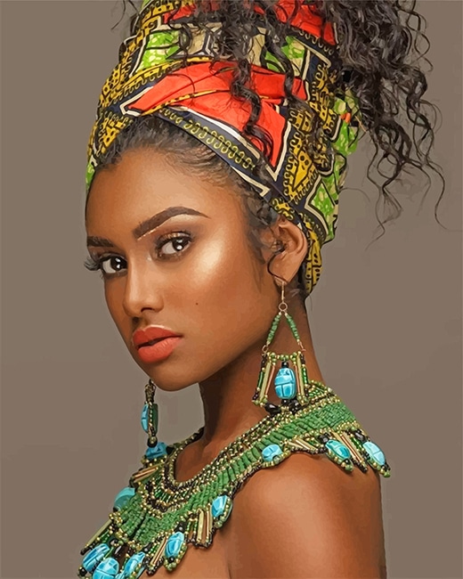 Gorgeous African Woman Paint By Numbers