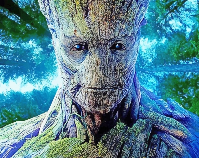 Groot Tree Paint By Numbers