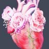 Heart And Flowers Paint By Numbers