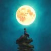 Kid Starring At Moon Paint By Numbers