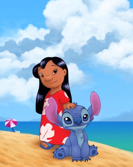 Lilo And Stitch Enjoying Their Summer NEW Paint By Numbers - Numeral Paint  Kit