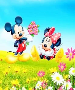 Minnie And Mickey Mouse Paint By Numbers