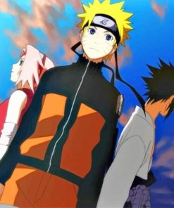 Naruto With Sasuke And Sakura Paint By Numbers