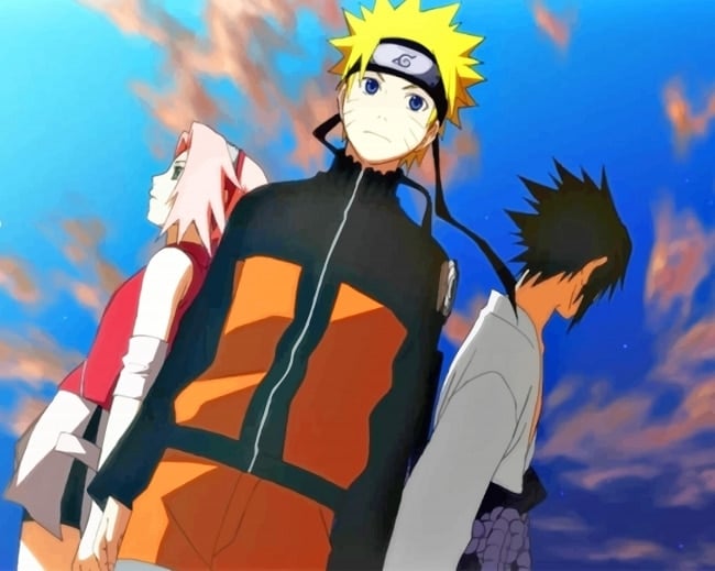 Naruto Shippuden Naruto Sasuke And Sakura New Paint By Numbers Numeral Paint