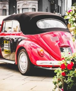 Red Antique Car Paint By Numbers