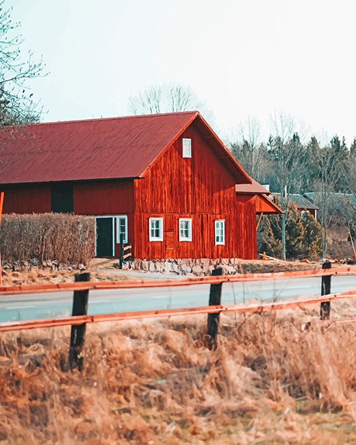 Red Barn Paint By Numbers