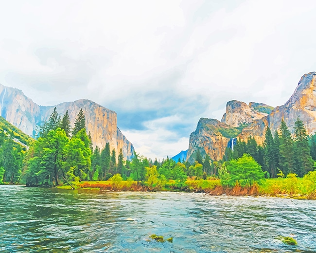 Yosemite Valley California Paint By Numbers