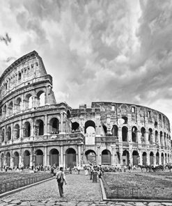 Black And White Colosseum Paint By Numbers