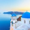 Blue Domed Church Santorini Paint By Numbers