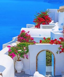 Santorini Houses Paint By Numbers