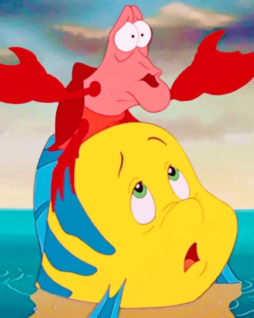 Sebastian And Flounder Paint By Numbers