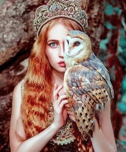 Princess Girl With Owl Paint By Numbers