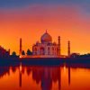 Sunset At Taj Mahal Paint By Numbers
