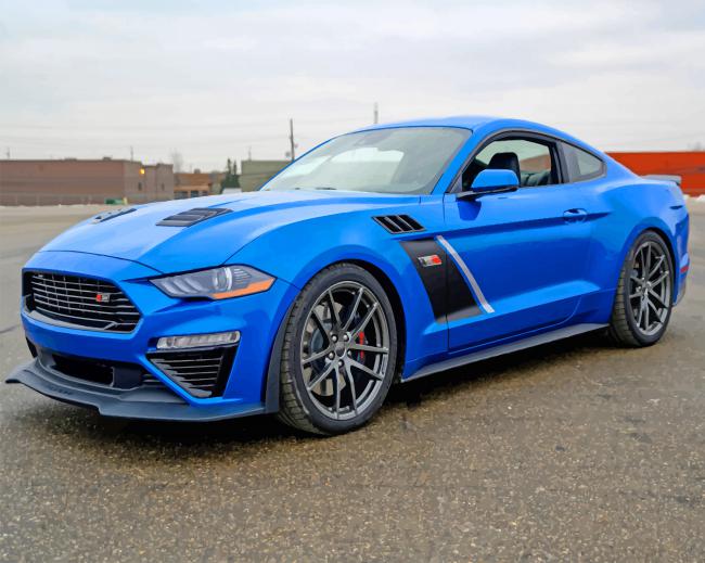 Blue Ford Mustang Paint By Numbers