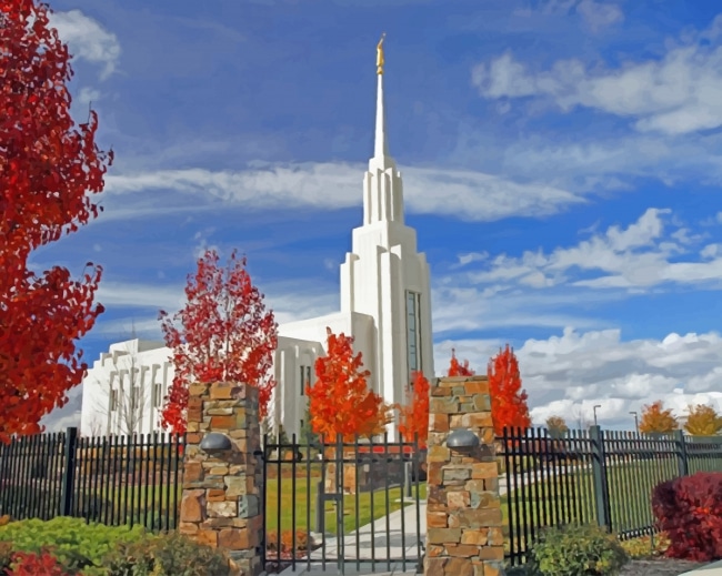 Twin Falls Idaho Temple Paint By Numbers