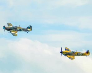 Two Spitfires Fighter Paint By Numbers