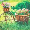 Vintage Bike Basket Flowers Paint By Numbers