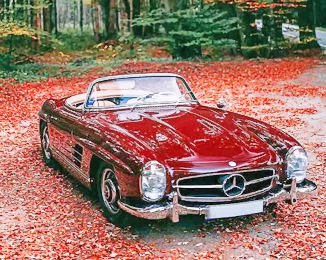 Vintage Mercedes Roadster Paint By Numbers