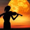 Violinist Silhouette Paint By Numbers