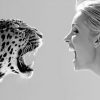 Woman And Leopard Roaring Paint By Numbers