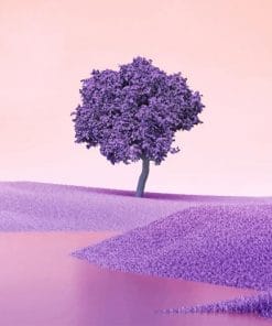 Purple Tree Paint By Numbers