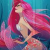 Pink Hair Mermaid Paint By Numbers
