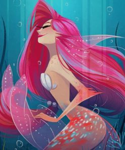 Pink Hair Mermaid Paint By Numbers