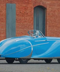 Blue Vintage Car paint by number