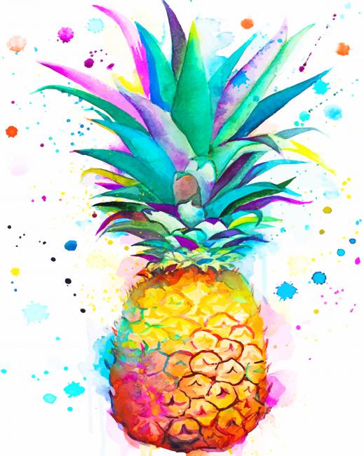 Colorful Pineapple Paint By Numbers