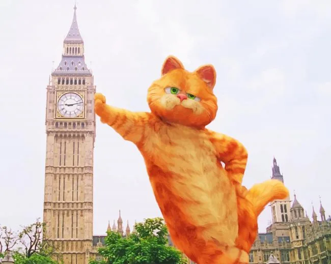 Garfield With Big Ben Paint By Numbers
