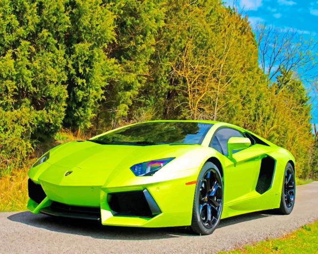 Lamborghini Aventador NEW Paint By Numbers - Numeral Paint Kit