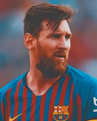 Lionel Messi Barcelona Paint By Numbers - Numeral Paint Kit