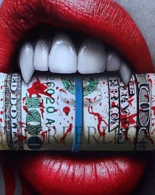 Money Lips paint by numbers