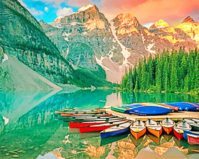 Moraine Lake Canada Paint By Numbers