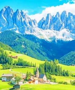 Puez Geisler Nature Park paint by numbers