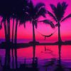 Purple Sunset Beach Paint By Numbers