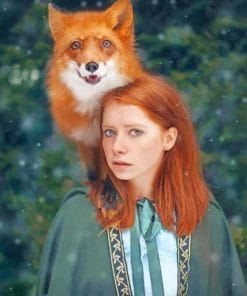 Fox And Ginger Girl paint by numbers