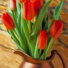 Red Tulips Vase Paint By Numbers
