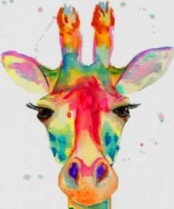 Colorful Giraffe Paint By Numbers