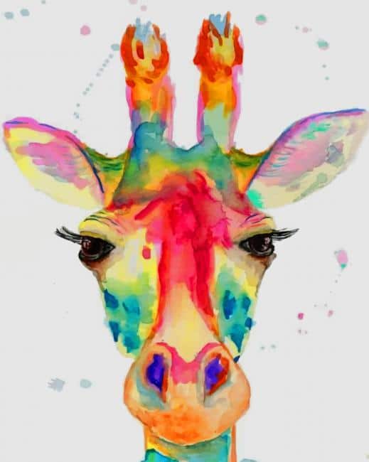 Colorful Giraffe Paint By Numbers