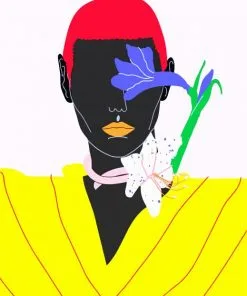 Illustration Woman Paint By Numbers