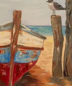 Seaside Boat Paint By Numbers