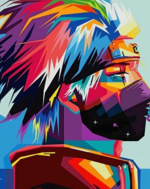 Colorful Kakashi Paint By Numbers