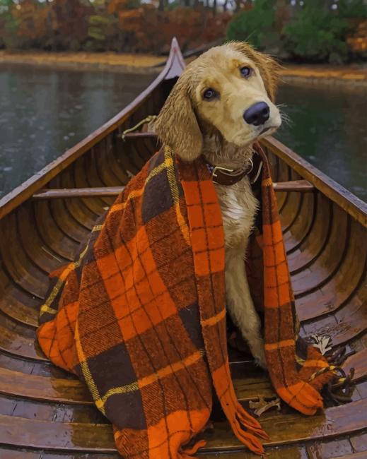 Dog On Boat Paint By Numbers
