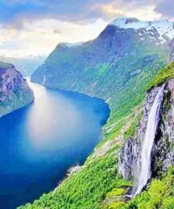 Geirangerfjord Norway Paint By Numbers