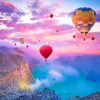 Hot Air Balloons Over Sunset paint by numbers