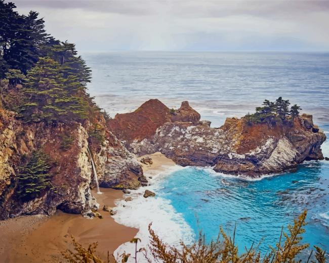 Julia Pfeiffer Burns State Park Paint By Numbers