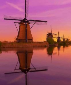 The Kinderdijk windmills Paint By Numbers